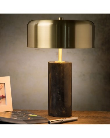 Lampe de table en marble noir
