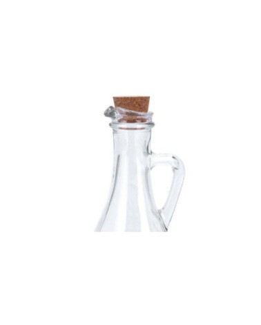 Huilier en verre transparent avec bouchon liège 300ml