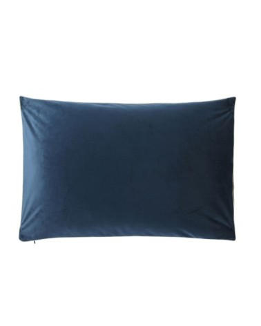 Housse de coussin uni en velour bleu russe 40x60