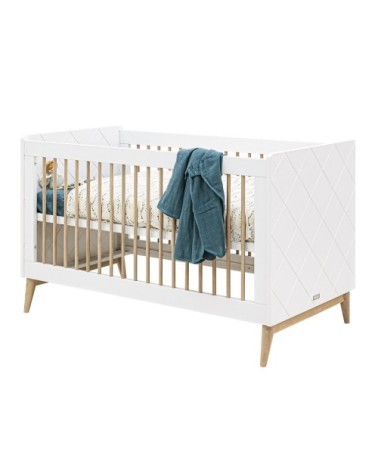 Lit évolutif 70x140 blanc chêne