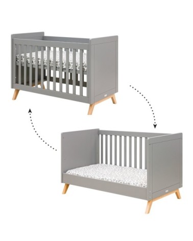 Lit évolutif 70x140 gris naturel naturel