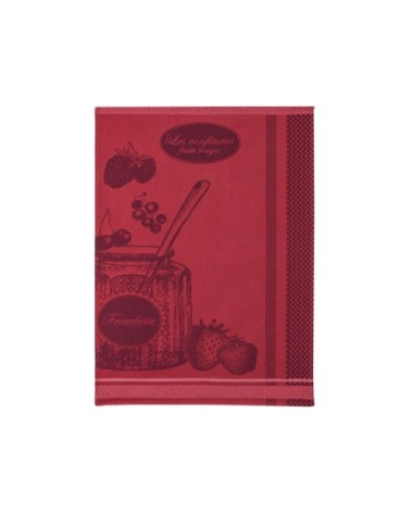 Torchon en coton rouge 50x75