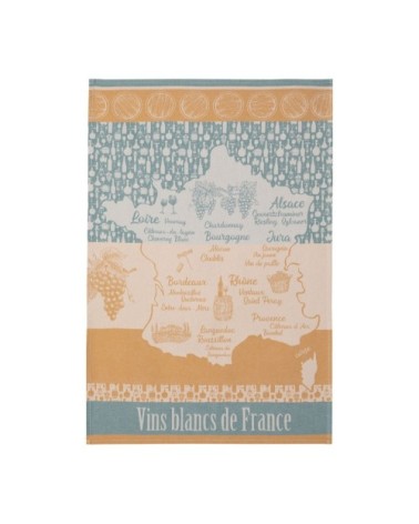 Torchon en coton vert 50x75