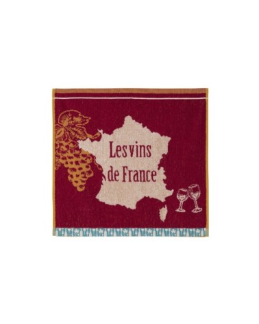 Carré éponge en jacquard de coton ocre 50x50