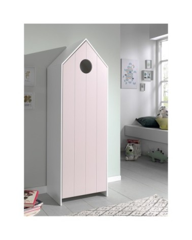Armoire 1 porte rose