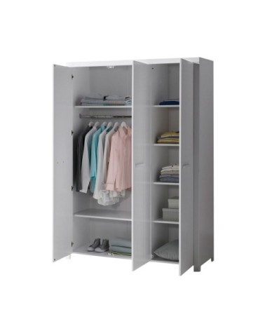 Armoire 3 portes blanc