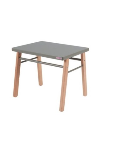 Bureau enfant en bois coloris naturel et gris clair 50x43x40cm