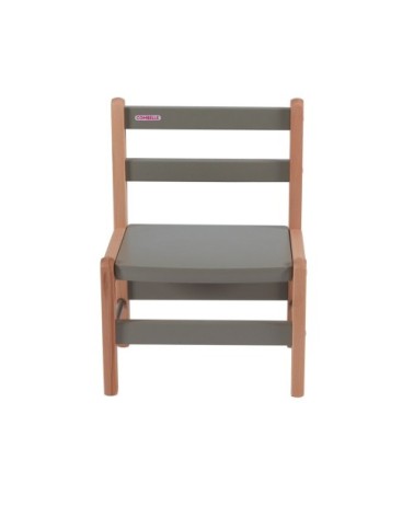 Chaise enfant en bois bicolore gris