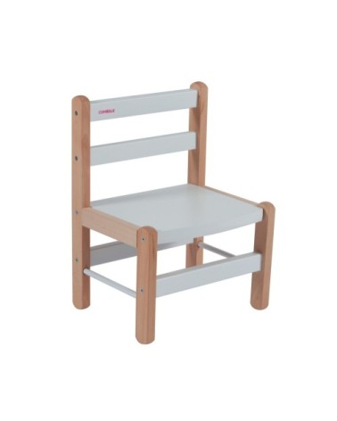 Chaise enfant en bois bicolore blanc