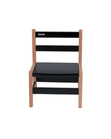 Chaise enfant en bois bicolore noir