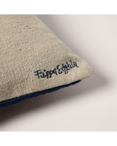 Housse de coussin 40x40 cm Marine et naturel