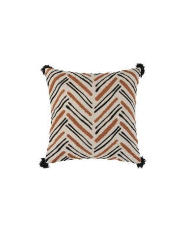 Housse de coussin 40x40 cm Naturel et havane