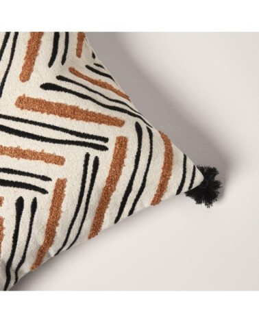 Housse de coussin 40x40 cm Naturel et havane