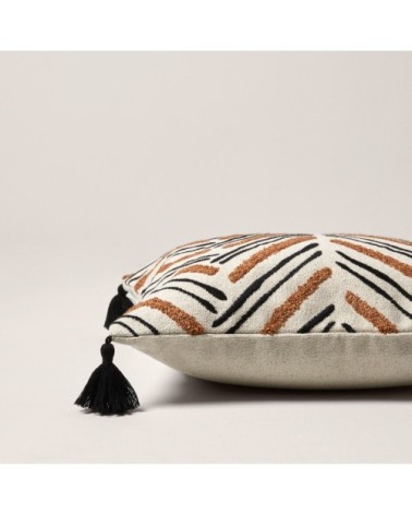 Housse de coussin 40x40 cm Naturel et havane