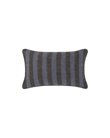 Housse de coussin 28x47 cm Indigo et noir