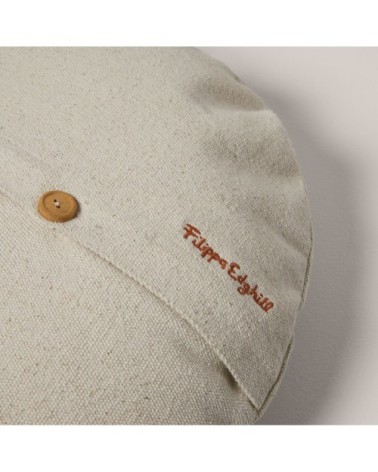 Housse de coussin Ø45 cm Naturel et terracotta