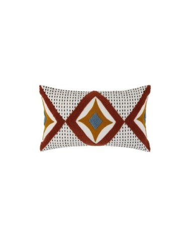 Housse de coussin 28x47 cm Ivoire et terracotta