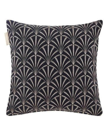 Housse de coussin 40x40 cm Noir et nickel