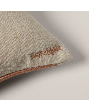 Housse de coussin 40x40 cm Naturel et terracotta