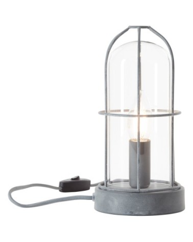 Lampe de table en métal gris