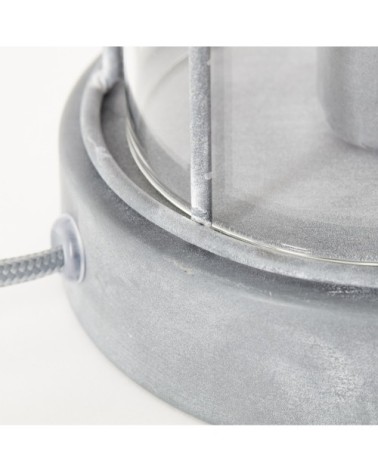 Lampe de table en métal gris
