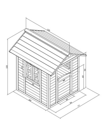 Maisonnette en bois bleue