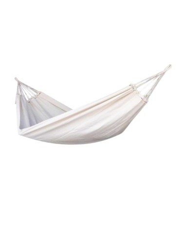 Chaise hamac en coton xl bleu et support en bois d'épicéa