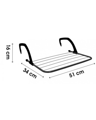 Séchoir à linge pliant pour balcon et radiateur