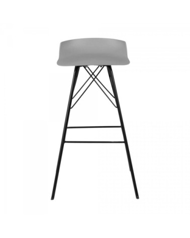 Lot de 2 tabourets de bar gris