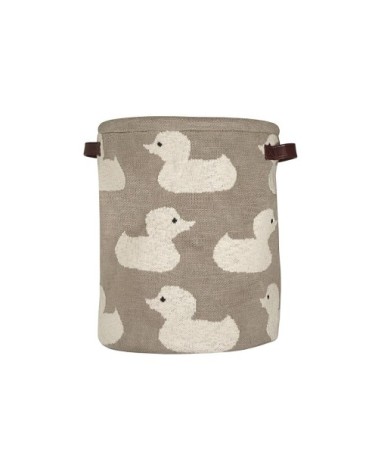 Panier de rangement en coton beige