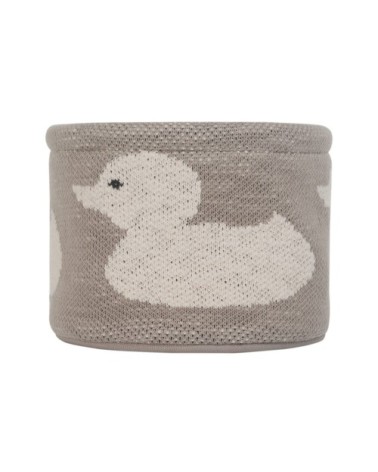 Petit panier de rangement en coton beige