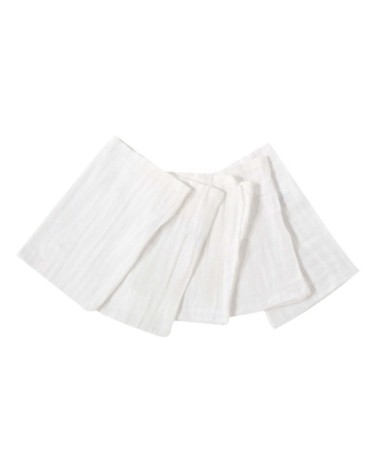 Gant de toilette bébé  Blanc Mousseline de coton