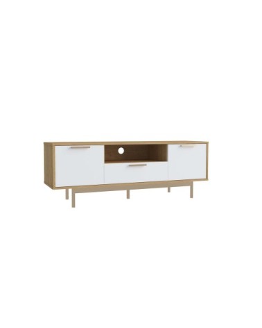 Meuble de TV scandinave en bois blanc