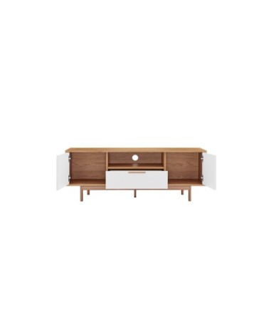 Meuble de TV scandinave en bois blanc