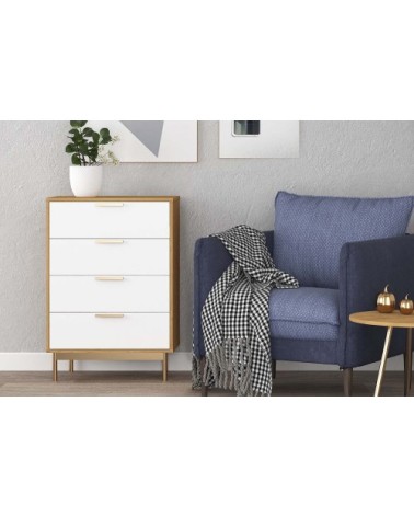 Commode scandinave finitions rose gold