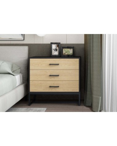 Commode industrielle et ses 3 tiroirs