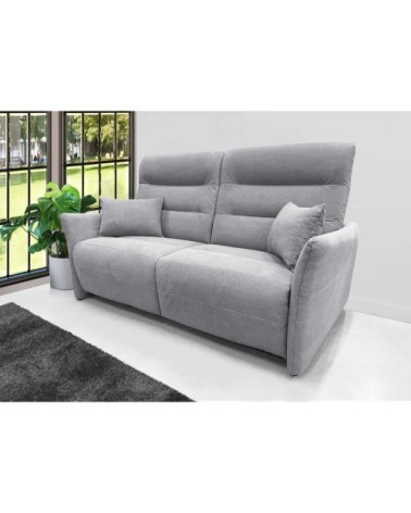 Canapé convertible 3 places  en tissu gris clair