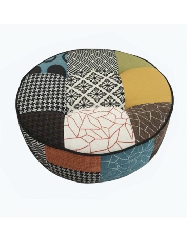 Pouf rond patchwork D50cm