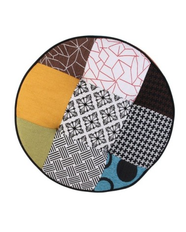 Pouf rond patchwork D50cm