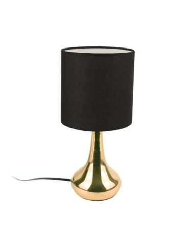 Lampe à poser dorée et noire