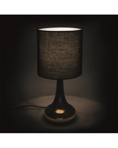 Lampe à poser dorée et noire