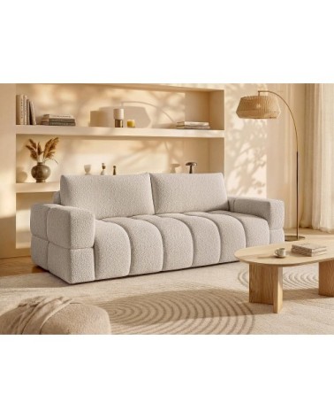 Canapé convertible 3 places beige