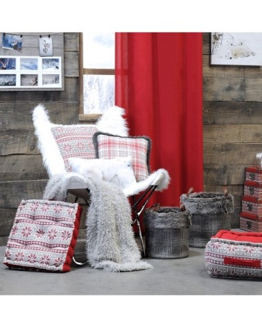 Coussin de sol coton rouge 45x45cm