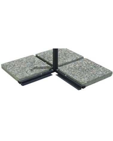 Parasol déporté en aluminium et fibre de verre 3m pagode paprika