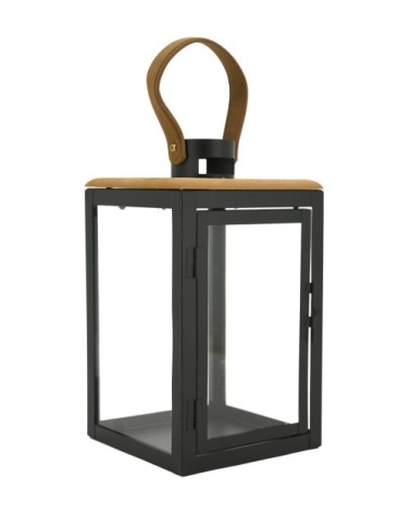 Lanternes en métal et bois (lot de 2)