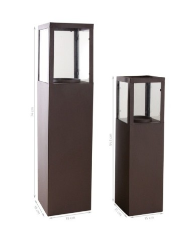 Colonnes en métal stuart (lot de 2)