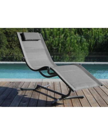 Lit de jardin suspendu en toile