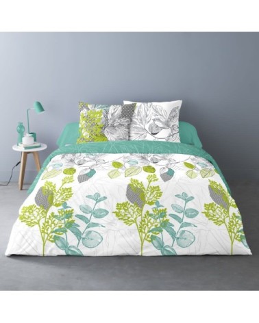 Parure de couette 100% coton imprimée 260x240cm 2 taies
