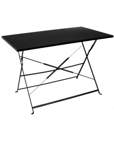 Table de jardin pliante palerme  110 x 70 cm noir