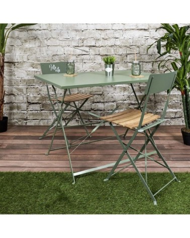 Table de jardin pliante palerme  110 x 70 cm vert kaki